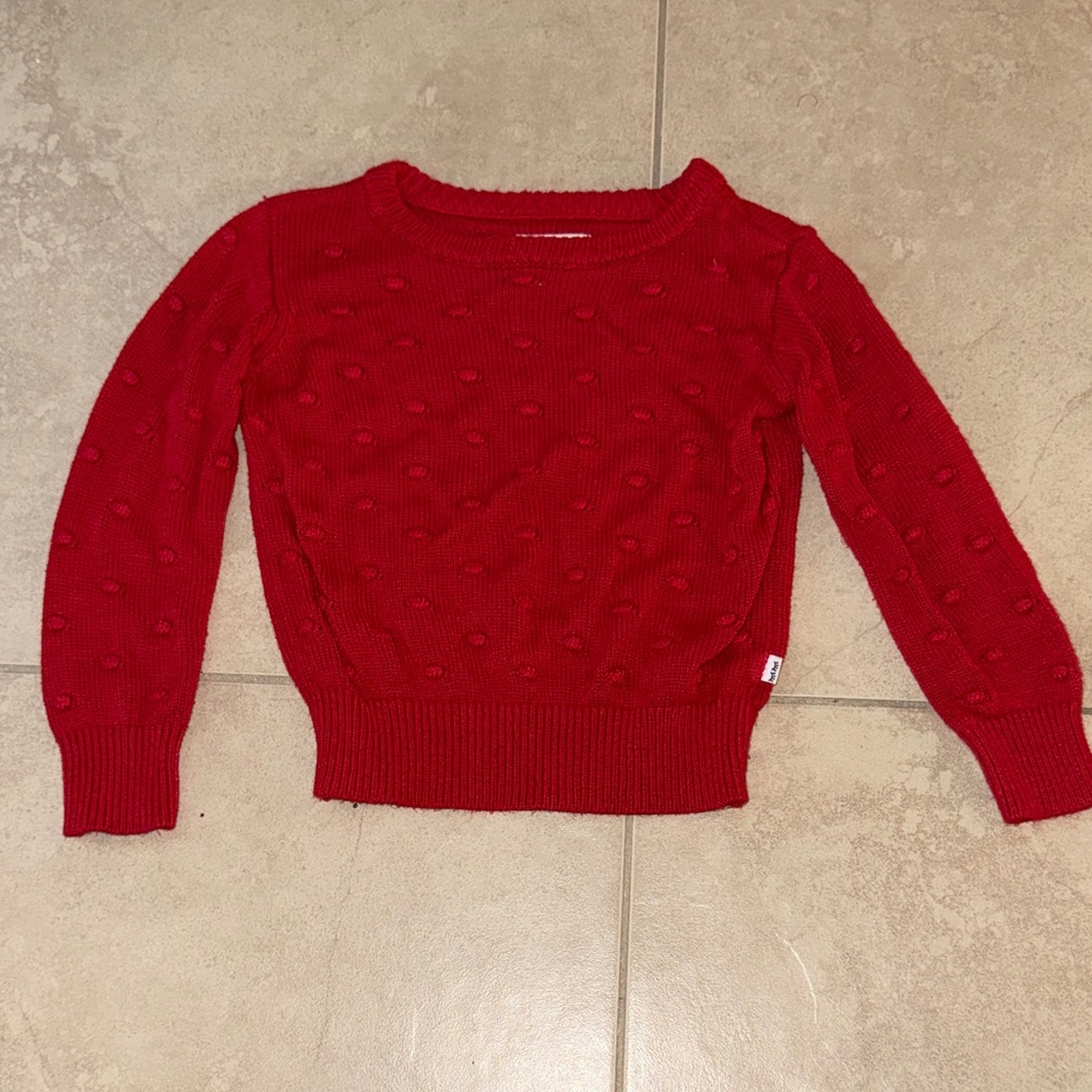 Little Sleepies Red Pom sweater